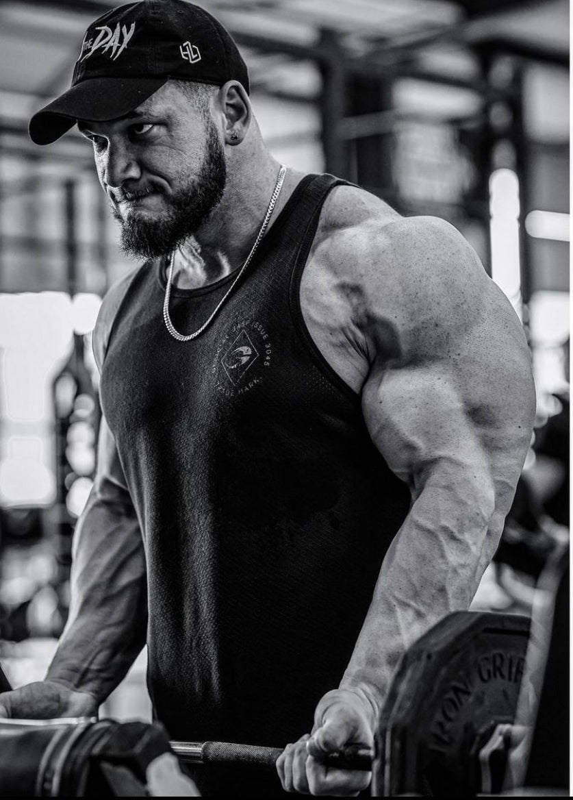 Black WTD Hat with White Text Hunter Labrada