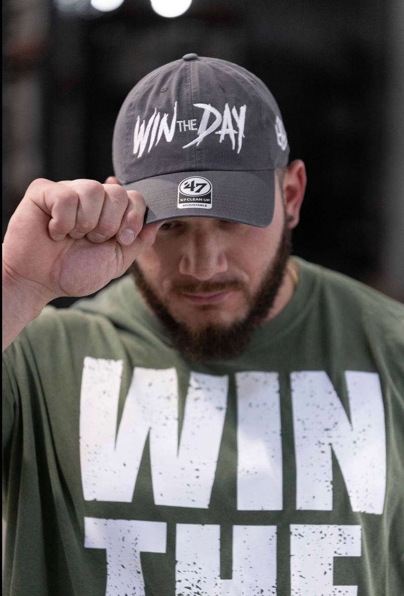 Gray WTD Hat with White Lettering Hunter Labrada
