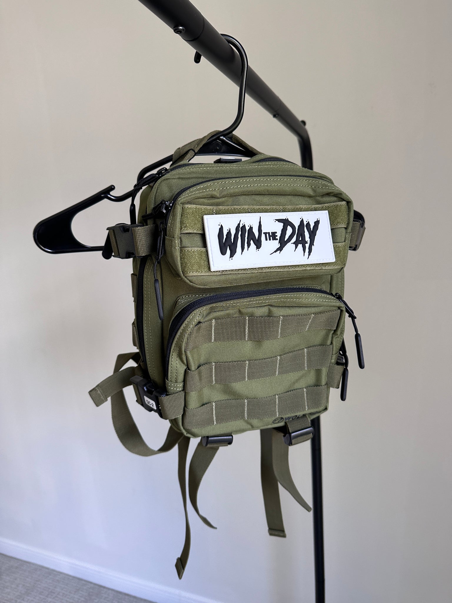 Win the Day Patch Black & White