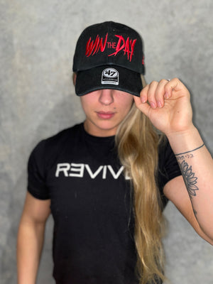Black WTD Hat With Red Text